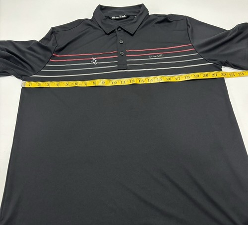 Travis Mathew Shirt Mens L Black Striped Polo Performance Breathable Tonys5oth - Picture 7 of 9