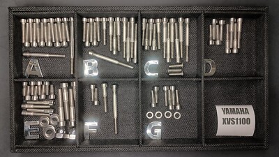 Yamaha XVS1100 VSTAR 1100 Engine Bolt Kit Stainless Polished Screw Set
