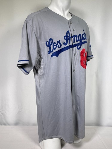 Yasiel Puig #66 Los Angeles Dodgers Majestic Authentic Gray Road Jersey Men's 48 - Picture 12 of 15