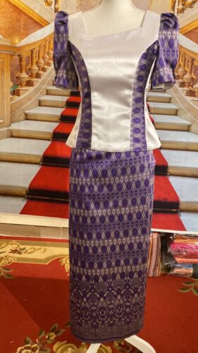 Traje tradicional camboyano talla M - Imagen 3 de 6