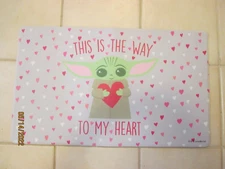 Valentine's Day Star Wars Baby Yoda Kitchen Rug/Mat Anti-Fatigue 18" X 30"