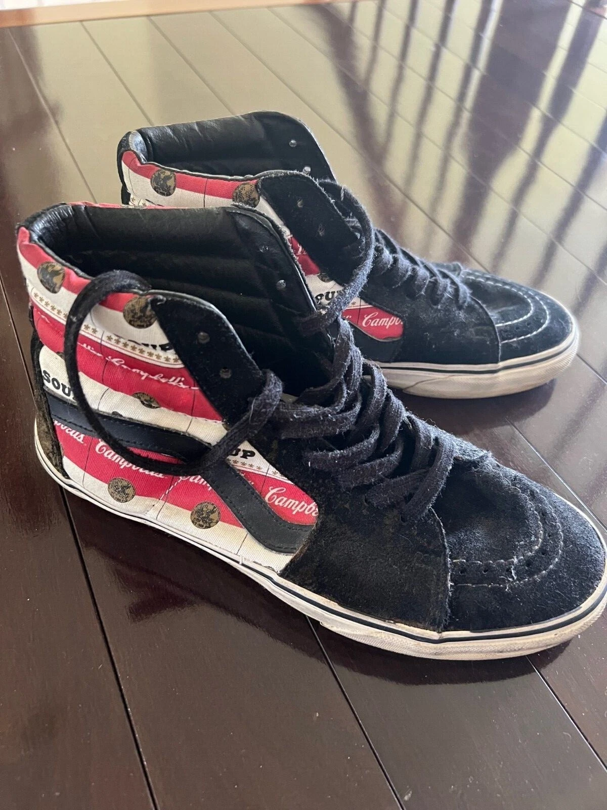 Taille 8,5   VANS Sk8 Hi Pro x soupe Supreme Campbells portée