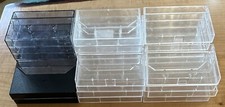 LOT 25 USED VINTAGE EMPTY CLEAR/BLACK CASSETTE CASES