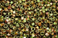 (250) Nyloc Grade 8/C Hex Locking Nuts 7/16-14 Yellow Zinc Plated Nylock