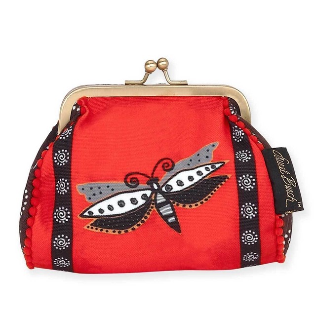 Laurel Burch Coin Purse Red Dragonfly Small Pouch Red | eBay