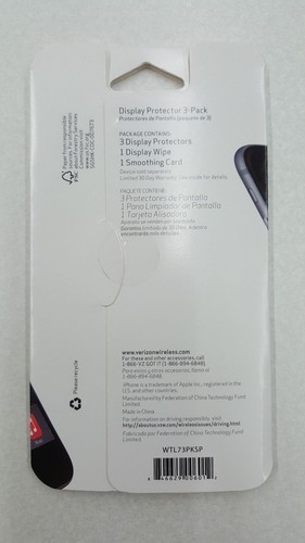Verizon Anti-Scratch Display Screen Protector 3-Pack fits iPhone 6 Plus 6s Plus - Picture 2 of 2