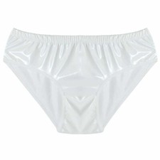 PVC Leather Look Knicker Panties Women's Sissy Underwear Men's Brief
