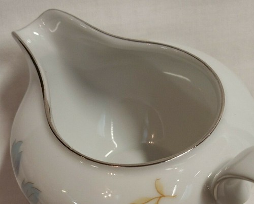 Eschenbach Bavaria Germany China P 1341 Creamer Sugar Bowl Lid White w/Flowers - Picture 11 of 11