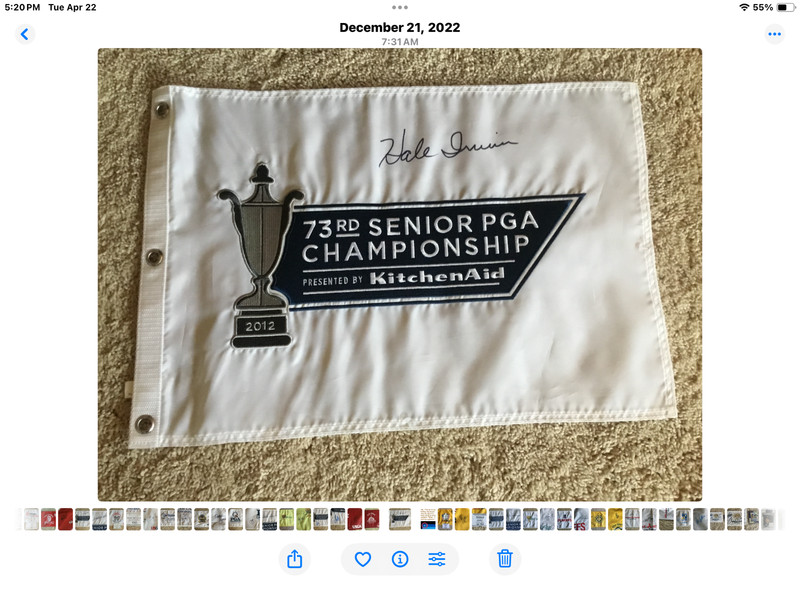 Hale Irwin Signed Autographed Embroidered Golf Flag PGA