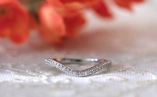 Half Eternity Ring Band 0.25ct Round Cut Simulated Diamond 14k White Gold Plated