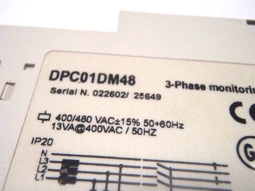 Carlo Gavazzi DPC01DM48 3-Phase Monitoring Relay 250VAC, 24VDC - Picture 5 of 5