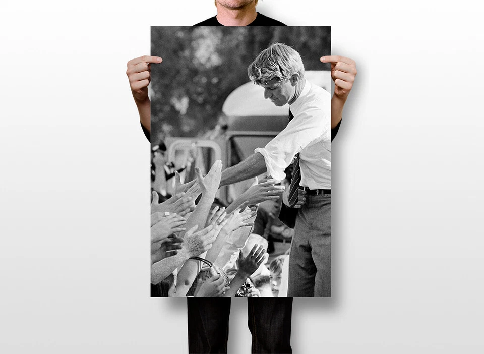 Arte de pared Bobby Kennedy en campaña presidencial sendero decoración del hogar - PÓSTER 20x30 Foto 2 de 4