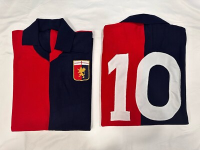 Maglia Genoa N°10 Silvino Chiappara 1976/77 Lanetta Calcio Vintage
