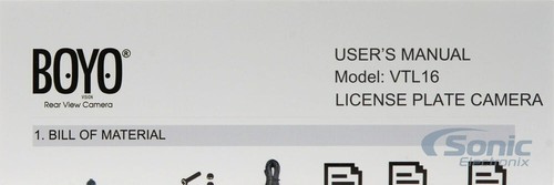 BOYO Vision VTL16 License Plate Backup Camera - Picture 6 of 8