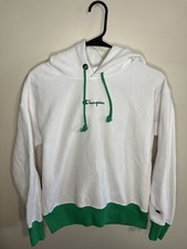 VTG Champion Reverse Weave Embroidered Center Logo Hoodie Youth Size L