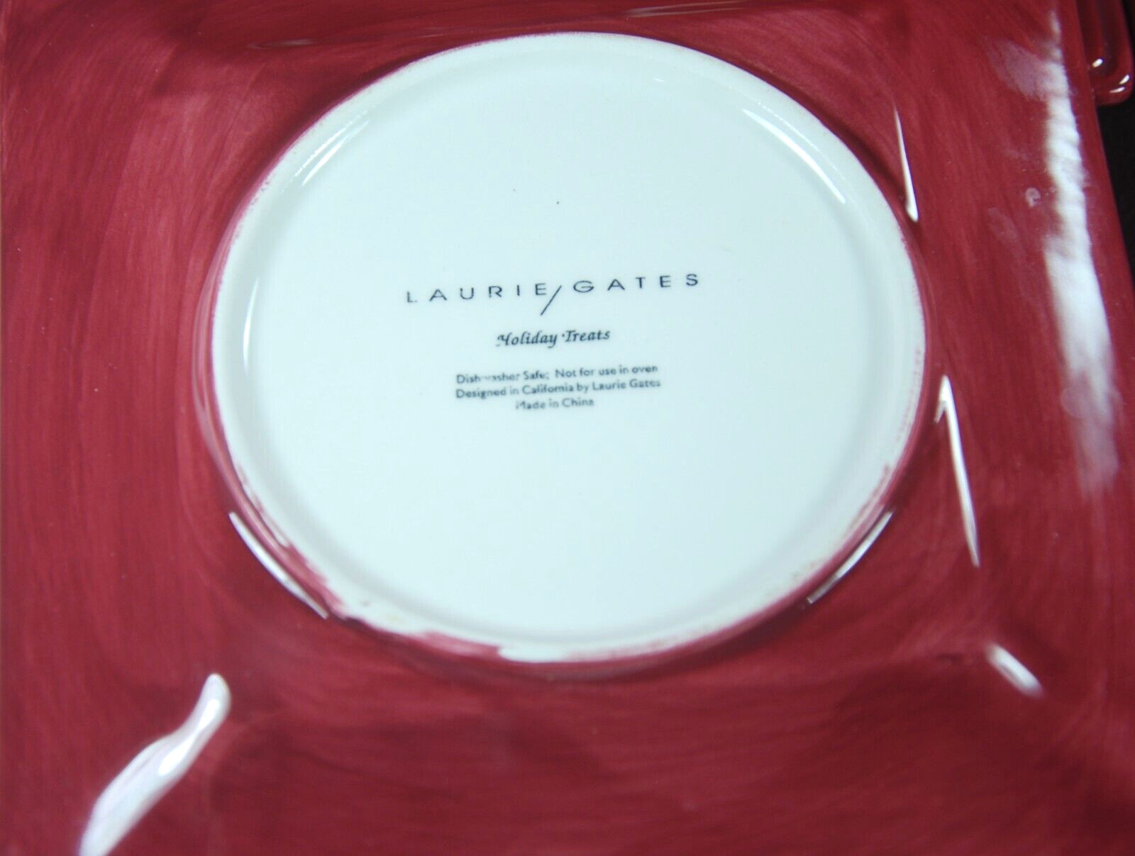 Laurie Gates HOLIDAY TREATS Appetizer Plates ( Set of 4 ) 6" X 6"