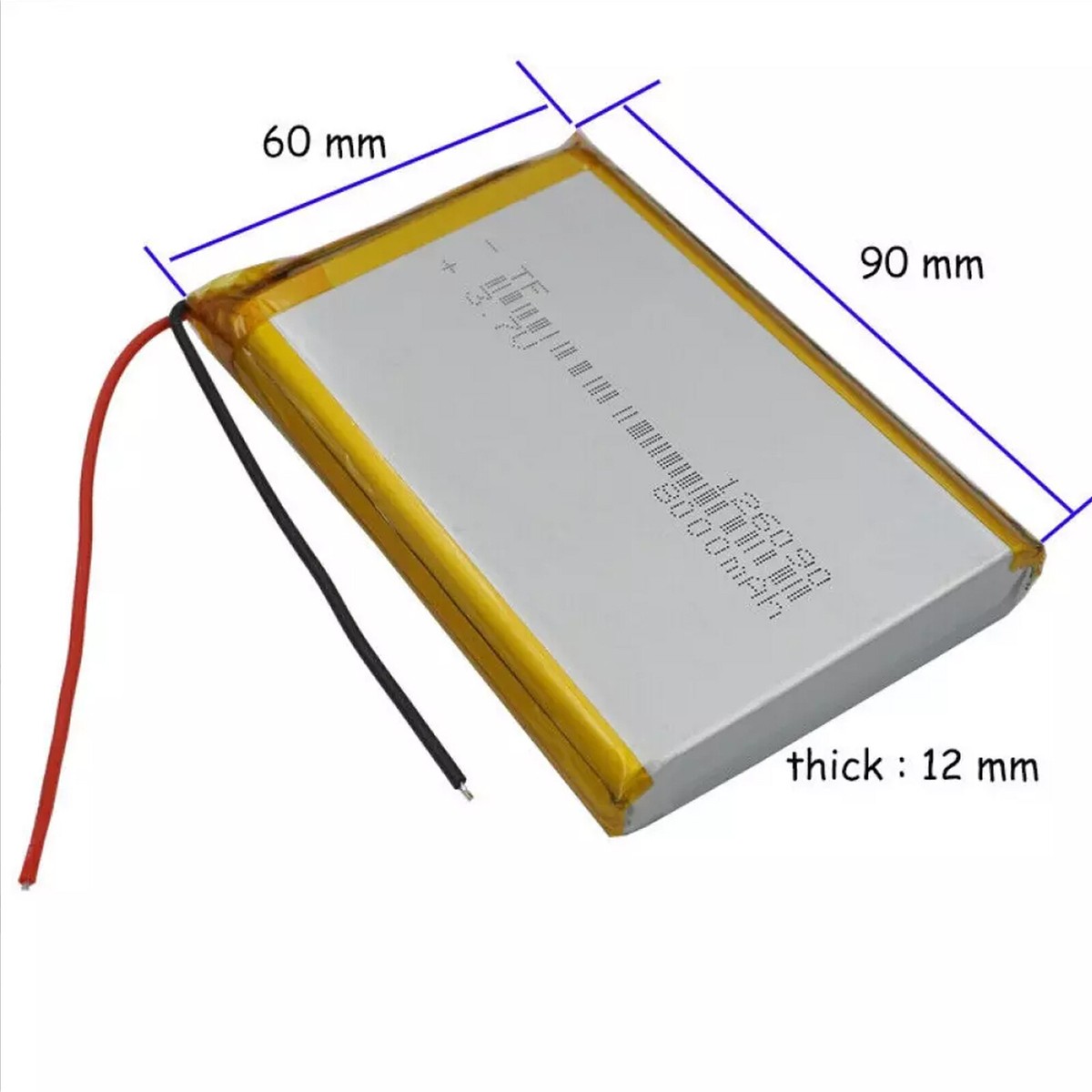 heavy　drinker 3.7V 8000mAh 126090 Rechargeable Li Lipo Battery For Power