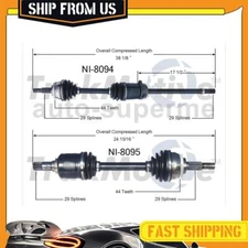 TrakMotive CV Axle Half Shaft Joints Front 2x For INFINITI I35 2002-2004