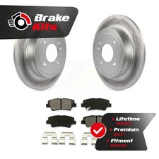 Rear Coated Disc Brake Rotors Semi-Metallic Pad Kit For 2011-2011 Hyundai Accent
