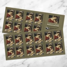Book of 20 * Christmas Forever Stamps - Madonna and Child - 2024 - Religious