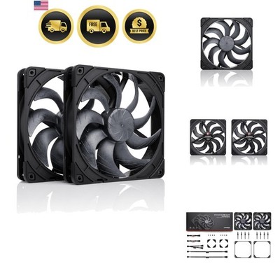 NF-A14x25 G2 PWM Sx2-PP chromax.Black, Dual Fan Set for Push-Pull and Side-by...