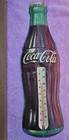 Vintage Coke Coca Cola Die Cut Tin Thermometer Advertising Robertson Made in USA