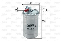 Valeo Kraftstofffilter 587520 Leitungsfilter FüR Audi C6 8EC 4F2 4F5 8ED A4 A6