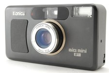  NEAR MINT Konica BiG mini F Limited Black Point  Shoot 35mm Film Camera JAPAN
