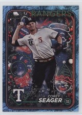 2024 Topps Holiday Blue Metallic Holiday Tree Corey Seager #H45 0ly5
