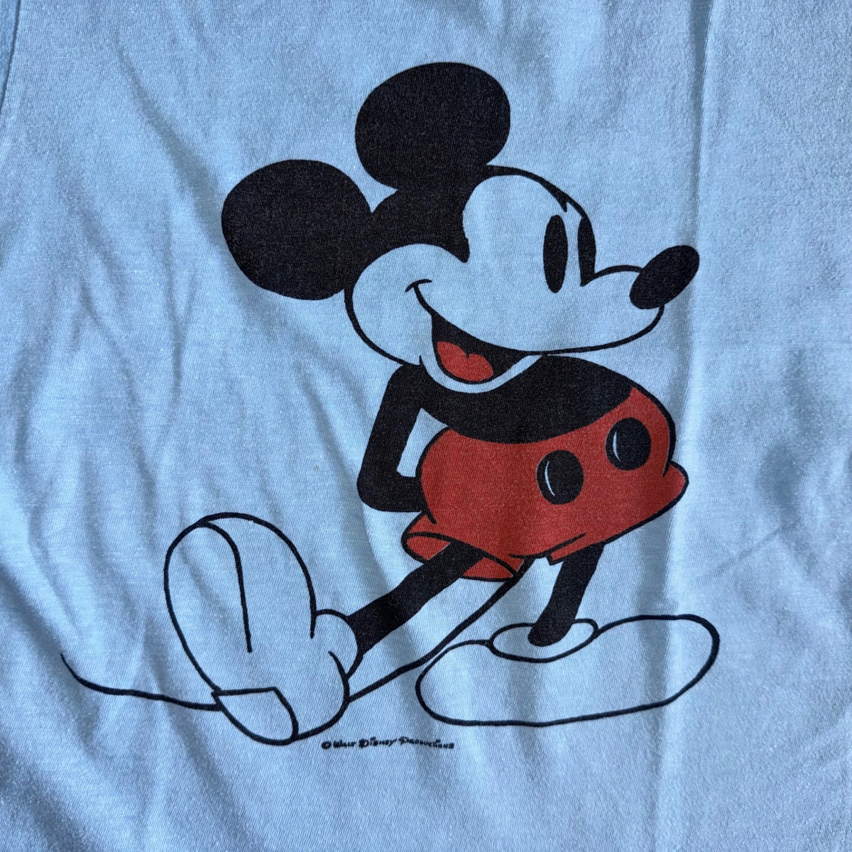 VINTAGE 70s MICKEY MOUSE CLASSIC LOGO T-SHIRT SZ S DISNEYLAND