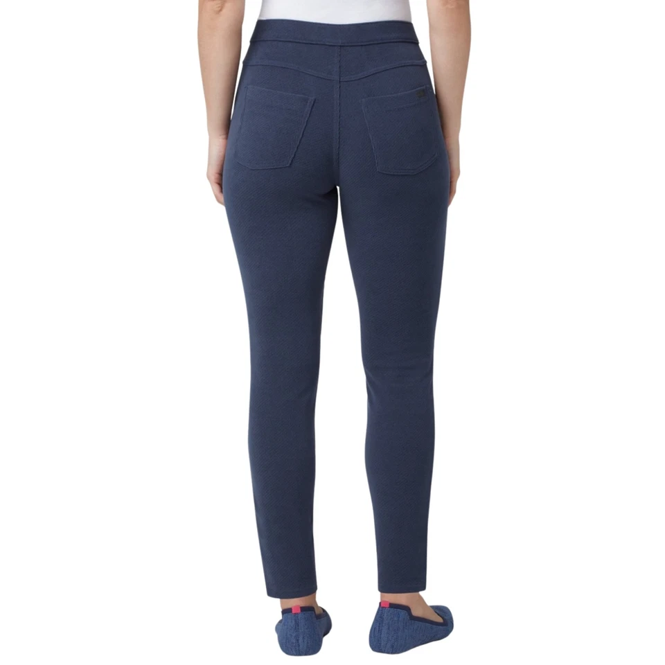 Leggings estilo jean de sarga suave para mujer HUE talla L grandes azul marino Foto 2 de 4