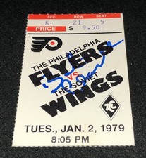 Bob Clarke Signed Autograph 1979 Ticket Philadelphia Flyers vs Soviet Wings JSA