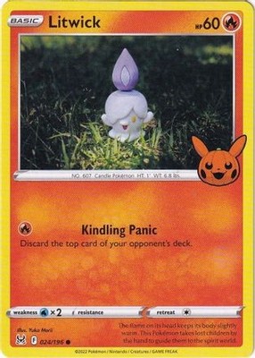 LITWICK 024/196 COMMON TRICK OR TRADE BOOSTER 2023 POKEMON NEAR MINT
