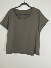 J Jill Everyday Cotton Tee XL Petite Olive Gr...
