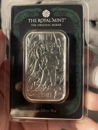 The Royal Mint Loki 1oz Silver Minted Bullion Bar - Limited 10,000 mint blister