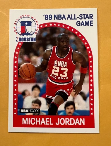 MICHAEL JORDAN 1989-90 HOOPS BASKETBALL, '89 NBA ALL STAR GAME CARD 21 WOW