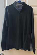 Men  s J. Crew Black Quarter Zip Sweater. Size - Large. Great Condition 