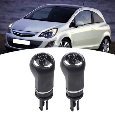 Robuster Kunststoff Metall Design Schwarz Silber Schaltknauf für Opel Modelle - Bild 1 von 4