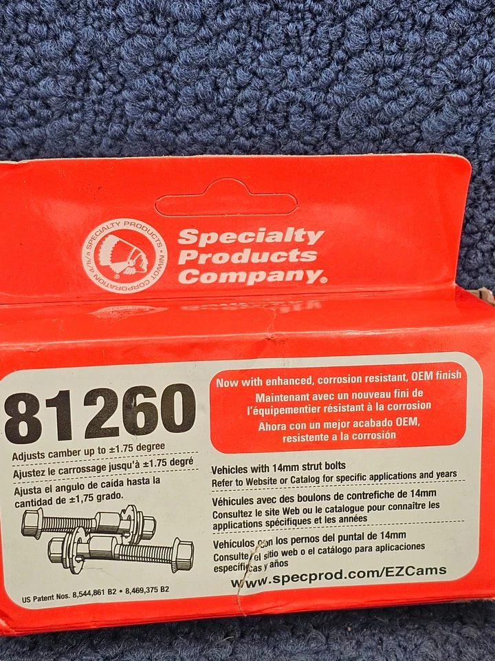 Pernos de inclinación ajustables Specialty 81260 para Chevrolet Impala 2000-2010 Foto 2 de 4