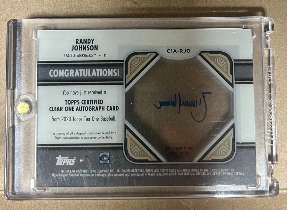 Topps Randy Johnson Tier One Autograph 04/10 - Image 2 of 2