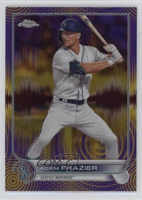 2022 Topps Chrome Sonic Purple & Yellow Pulse Refractor 99/299 Adam Frazier ut4