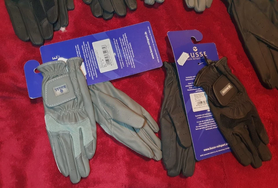 Reitportpaket: 6 Paar Busse Reithandschuhe mit Etikett - Bild 4 von 4