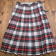 Kinloch Anderson Kilt Sz 16 100% Wool Tartan Plaid Pleated Skirt Scotland Made