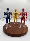 Vtg 1993 Bandai Mighty Morphin Power Rangers Blue Red And Yellow Action Figures