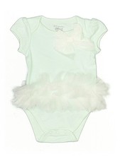 First Impressions Girls Green Short Sleeve Bodysuit 3-6 Months