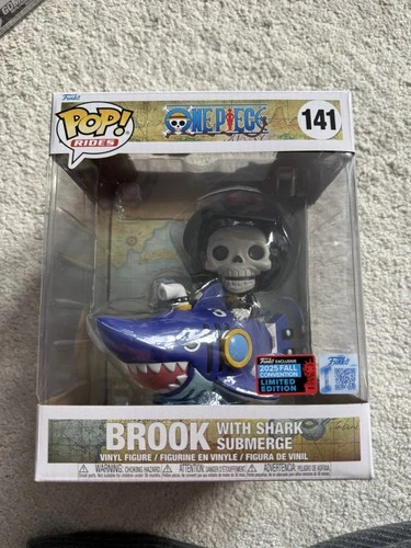 2025 NYCC Funko Excl LE POP RIDES One Piece #141 Brook w Shark Submerge