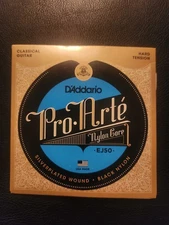 D'Addario EJ50 Pro-Arté Black Nylon Hard Tension Classical Guitar Strings New