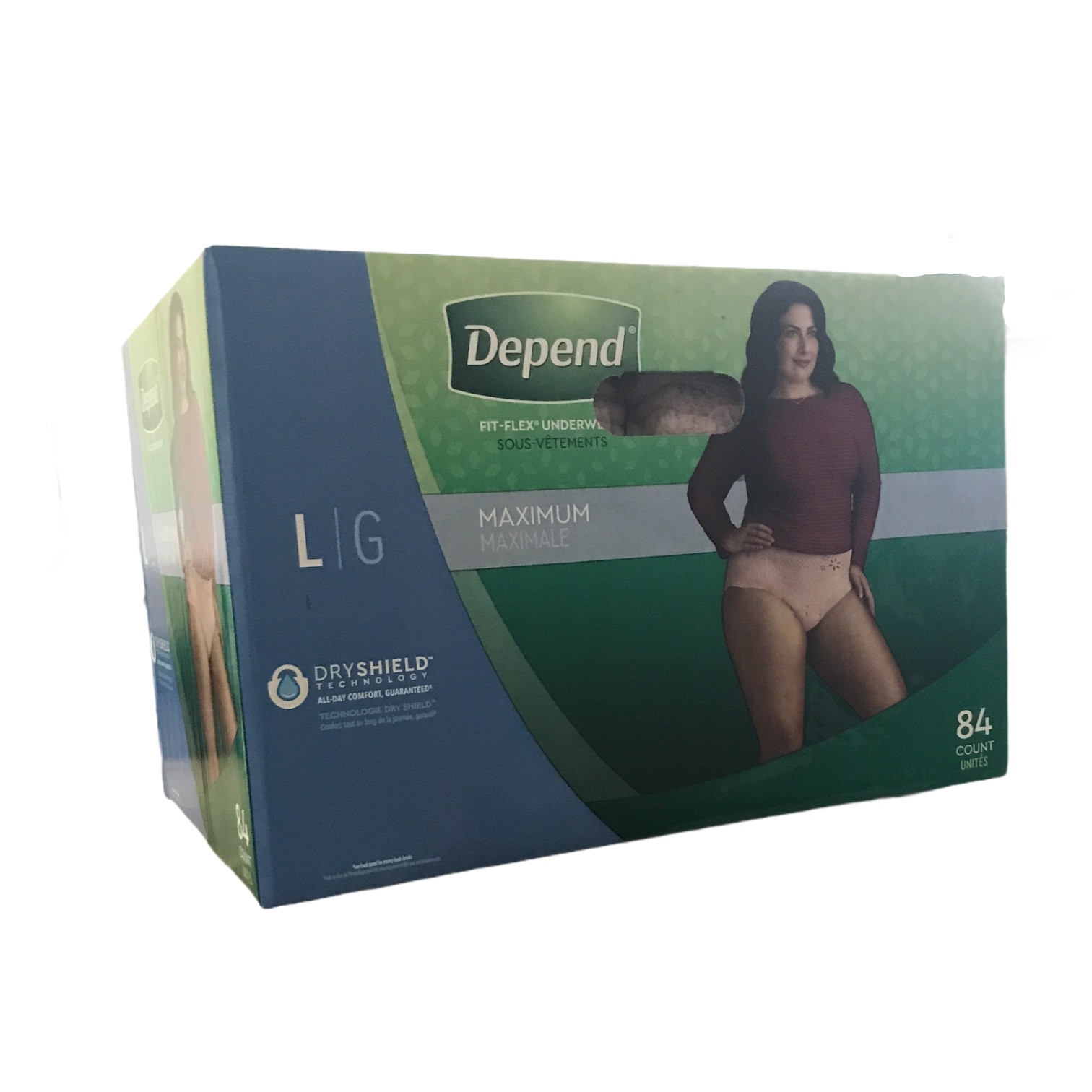 Depend Fit-Flex Incontinence - Postpartum Underwear for Women (Large 84 ct)