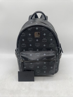 MCM Stark Rucksack Unisex Backpack Navy Schwarz Grau UVP 935£ NEU *siehe Fotos*
