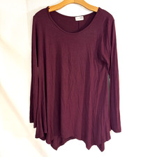 Vintage Wine Tunic Shirt/Dress Jersey Stretch - OS - USA Y2K, Boho, Retro